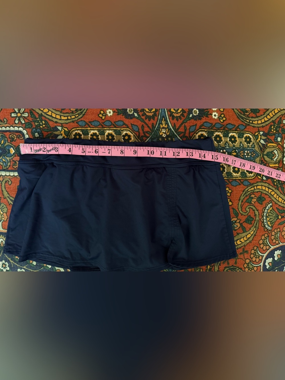 Lands' End Navy Active Swim Skirt UPF 50 & chlorine resistant performance fabric - Picture 7 of 7
